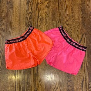 Bundle of 2 Pairs Girls GAIAM Athletic Shorts Size 10/12